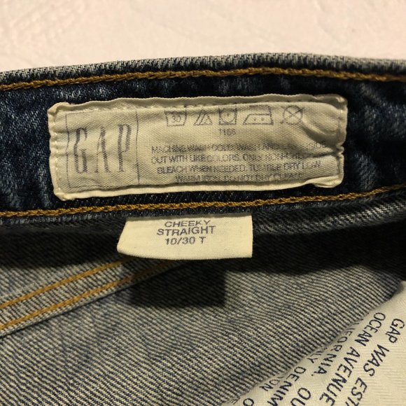 NWOT Gap High Cheeky Mom Roll-Up Jeans, sz 10/30 T - Picture 3 of 7